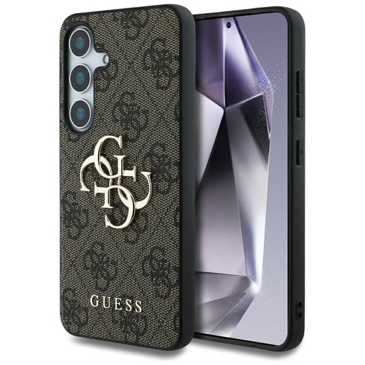 Étui pour Samsung Galaxy S25 S931, Guess, 4G Big Logo, Marron