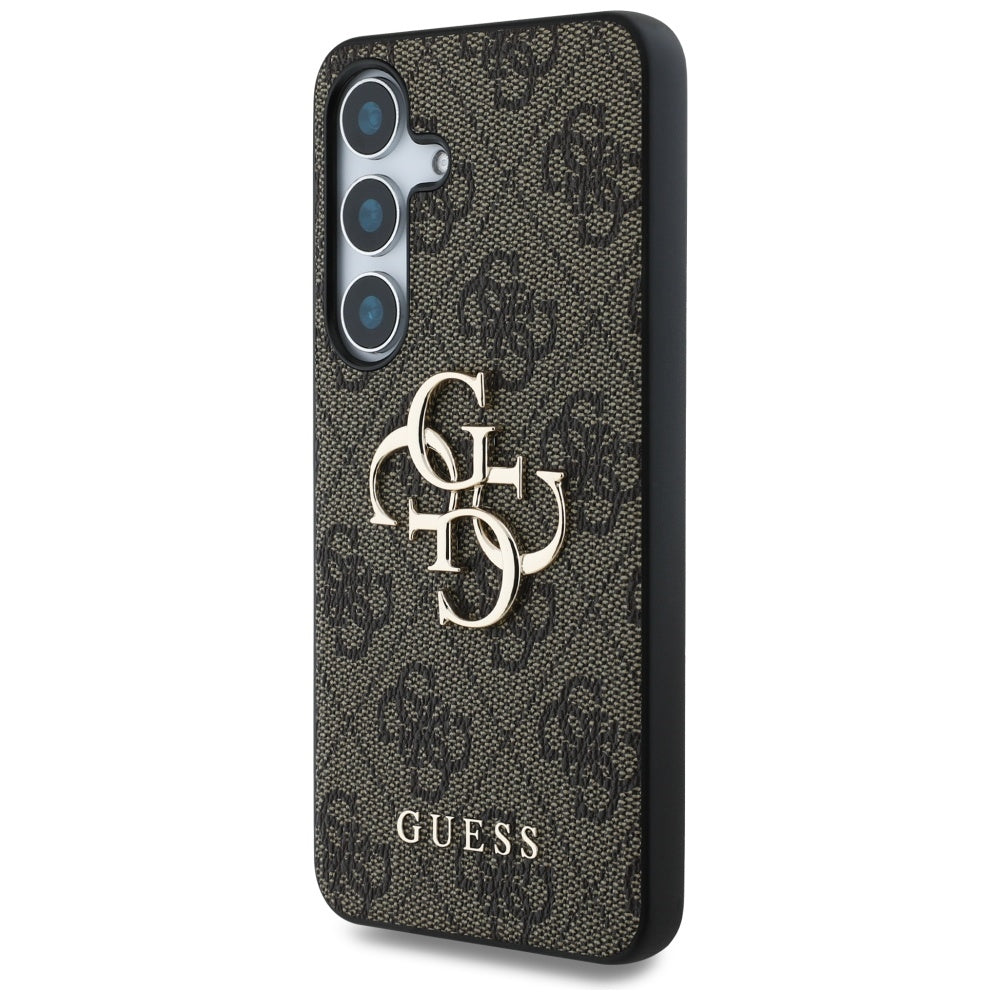 Étui pour Samsung Galaxy S25 S931, Guess, 4G Big Logo, Marron