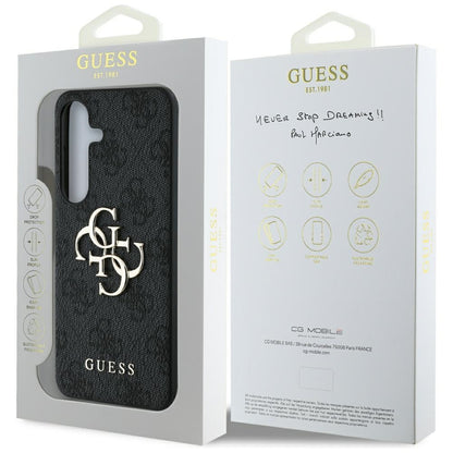 Custodia per Samsung Galaxy S25 S931, Guess, 4G Big Logo, Nera