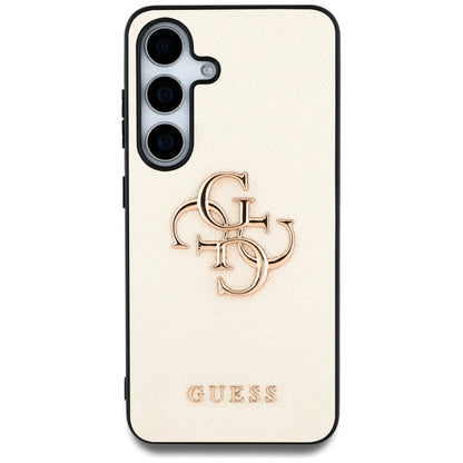 Étui pour Samsung Galaxy S25 S931, Guess, 4G Grained Big and Classic Logo, Beige