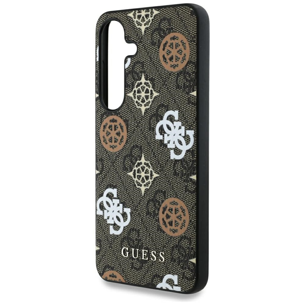 Étui pour Samsung Galaxy S25 S931, Guess, 4G Peony, Marron