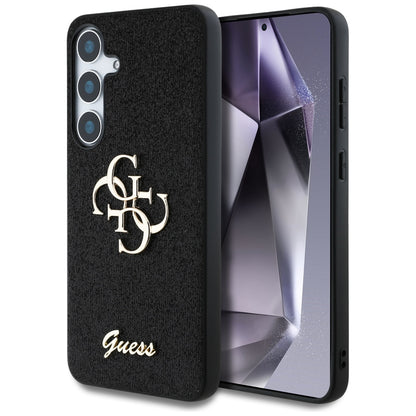 Custodia per Samsung Galaxy S25 S931, Guess, Glitter Big 4G Script, Nera