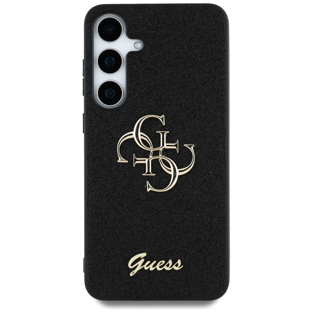 Custodia per Samsung Galaxy S25 S931, Guess, Glitter Big 4G Script, Nera