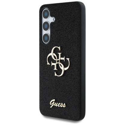 Custodia per Samsung Galaxy S25 S931, Guess, Glitter Big 4G Script, Nera