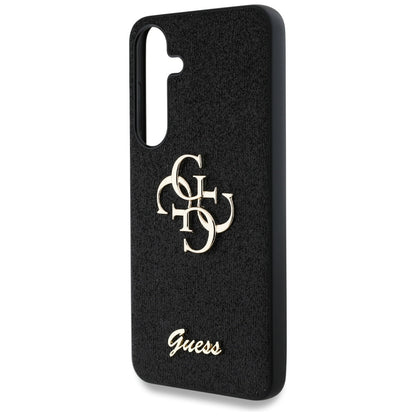 Custodia per Samsung Galaxy S25 S931, Guess, Glitter Big 4G Script, Nera