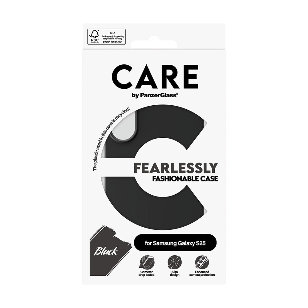 Hülle für Samsung Galaxy S25 S931, PanzerGlass, Care Fashionable, Schwarz