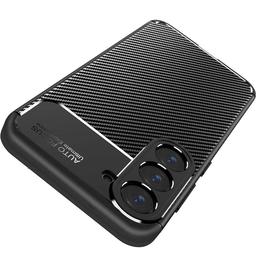 Hülle für Samsung Galaxy S25 S931, Techsuit, CarbonFiber, Schwarz