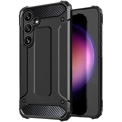 Custodia per Samsung Galaxy S25 S931, Techsuit, Hybrid Armor, Nera
