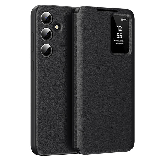 Hülle für Samsung Galaxy S25 S931, Techsuit, SmartView, Schwarz