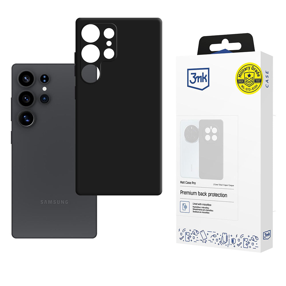 Coque pour Samsung Galaxy S25 Ultra S938, 3MK, Pro, Noir Mat