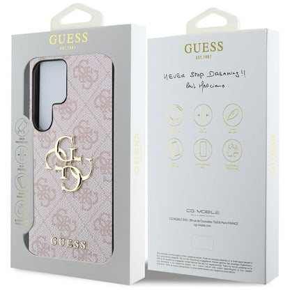 Étui pour Samsung Galaxy S25 Ultra S938, Guess, 4G Big Logo, Rose