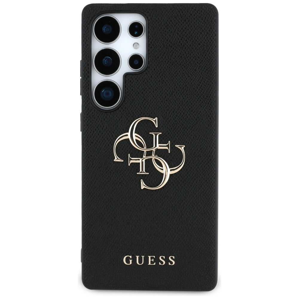 Custodia per Samsung Galaxy S25 Ultra S938, Guess, 4G Grained Big and Classic Logo, Nera