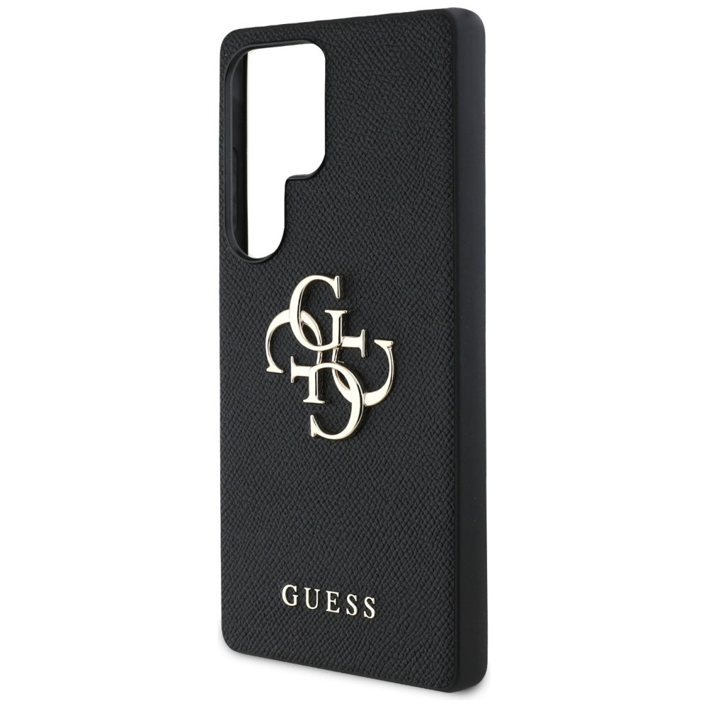 Custodia per Samsung Galaxy S25 Ultra S938, Guess, 4G Grained Big and Classic Logo, Nera