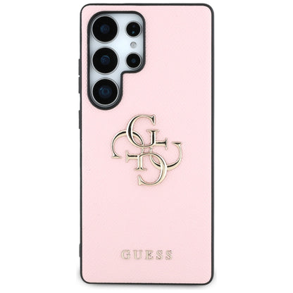Custodia per Samsung Galaxy S25 Ultra S938, Guess, 4G Grained Big and Classic Logo, Rosa