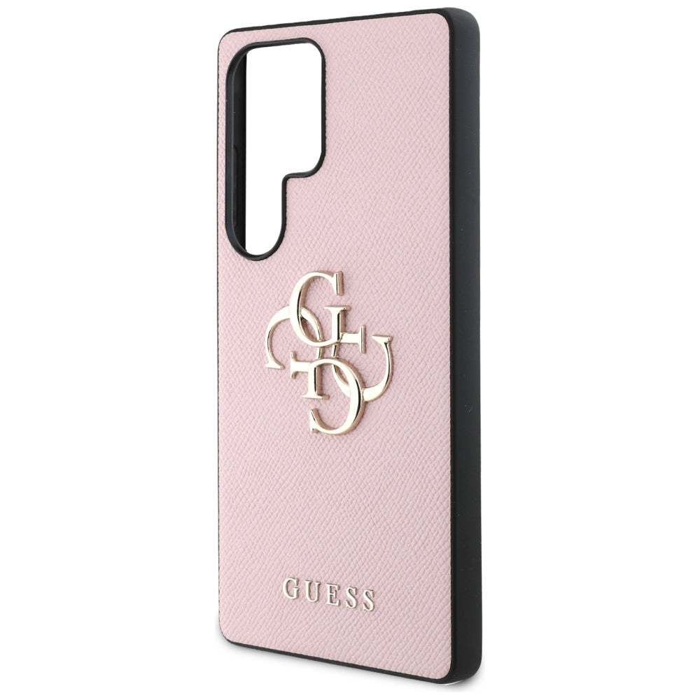 Custodia per Samsung Galaxy S25 Ultra S938, Guess, 4G Grained Big and Classic Logo, Rosa