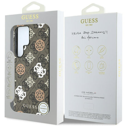 Custodia per Samsung Galaxy S25 Ultra S938, Guess, 4G Peony, Marrone