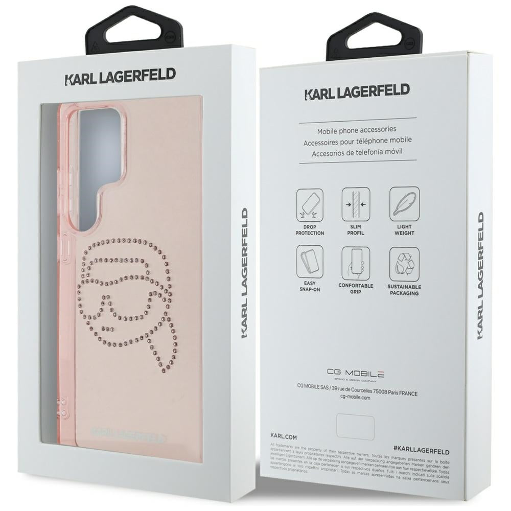 Hülle für Samsung Galaxy S25 Ultra S938, Karl Lagerfeld, IML Luxury Karl's Head, Rosa