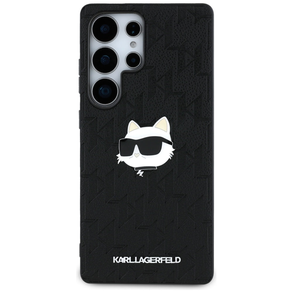 Hülle für Samsung Galaxy S25 Ultra S938, Karl Lagerfeld, Monogram Choupette's Head, Schwarz