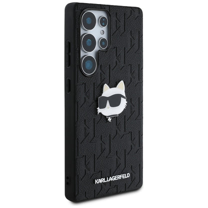 Hülle für Samsung Galaxy S25 Ultra S938, Karl Lagerfeld, Monogram Choupette's Head, Schwarz