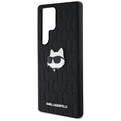 Hülle für Samsung Galaxy S25 Ultra S938, Karl Lagerfeld, Monogram Choupette's Head, Schwarz