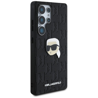 Étui pour Samsung Galaxy S25 Ultra S938, Karl Lagerfeld, Monogramme Karl's Head, Noir