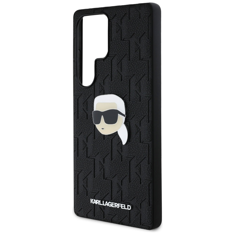 Étui pour Samsung Galaxy S25 Ultra S938, Karl Lagerfeld, Monogramme Karl's Head, Noir