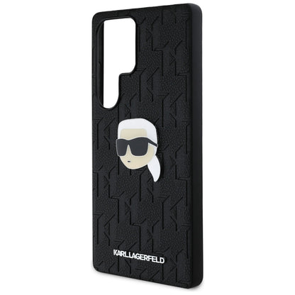 Étui pour Samsung Galaxy S25 Ultra S938, Karl Lagerfeld, Monogramme Karl's Head, Noir