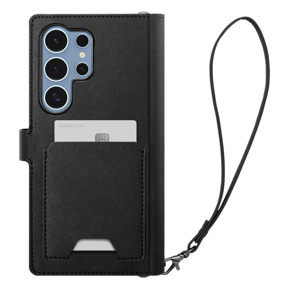Hülle für Samsung Galaxy S25 Ultra S938, Spigen, Wallet S, Schwarz ACS09124