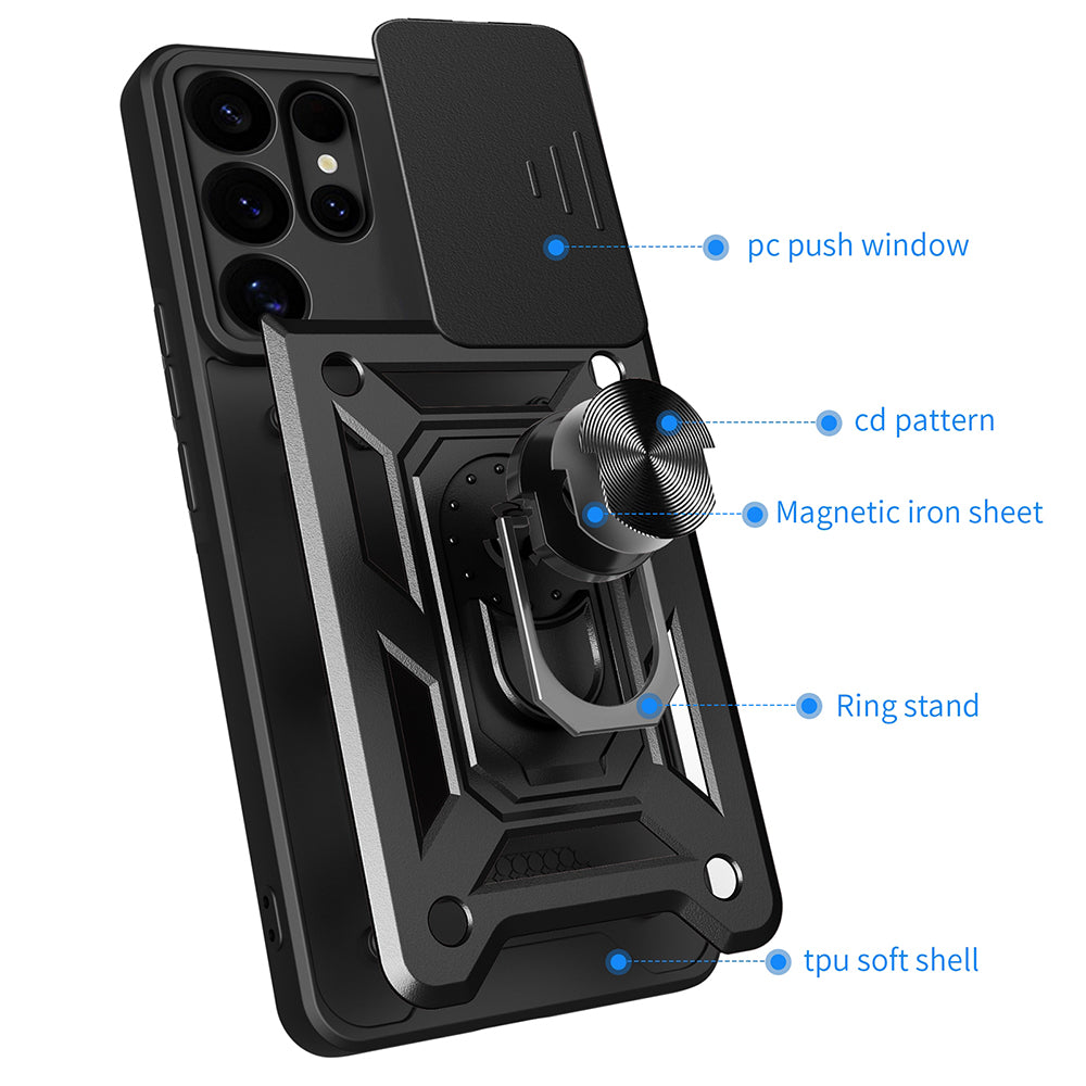 Custodia per Samsung Galaxy S25 Ultra S938, Techsuit, CamShield, Blu
