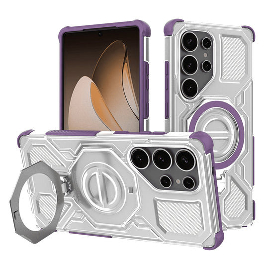 Hülle für Samsung Galaxy S25 Ultra S938, Techsuit, Carbon Shield Pro, Lila