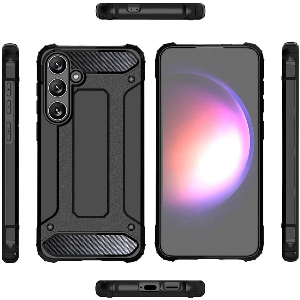 Hülle für Samsung Galaxy S25 Ultra S938, Techsuit, Hybrid Armor, Schwarz