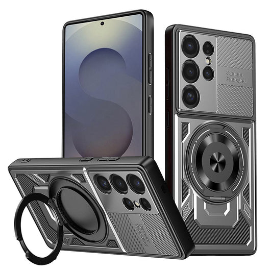 Custodia per Samsung Galaxy S25 Ultra S938, Techsuit, RuggedCam, Grigio