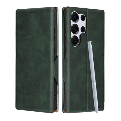Custodia per Samsung Galaxy S25 Ultra S938, Techsuit, Safe Wallet Plus, Verde