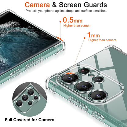 Custodia per Samsung Galaxy S25 Ultra S938, Techsuit, Shockproof Clear, Trasparente