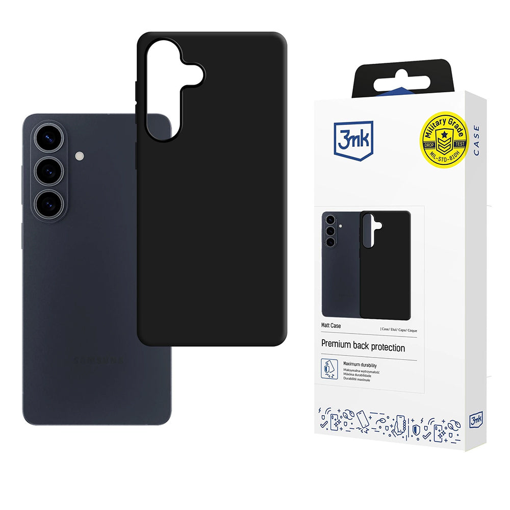 Custodia per Samsung Galaxy S26 S942, 3MK, Nera Opaca