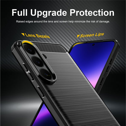 Custodia per Samsung Galaxy S26 FE / S25 FE, Techsuit, Carbonio, Blu