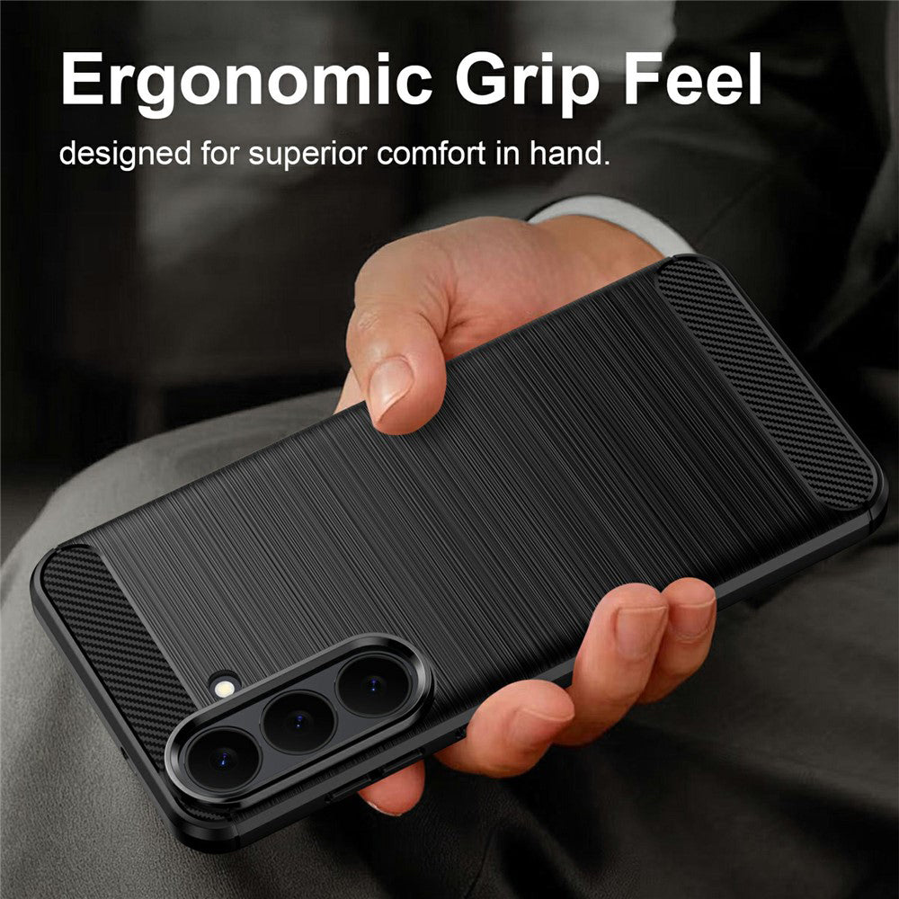 Custodia per Samsung Galaxy S26 FE / S25 FE, Techsuit, Carbonio, Nera