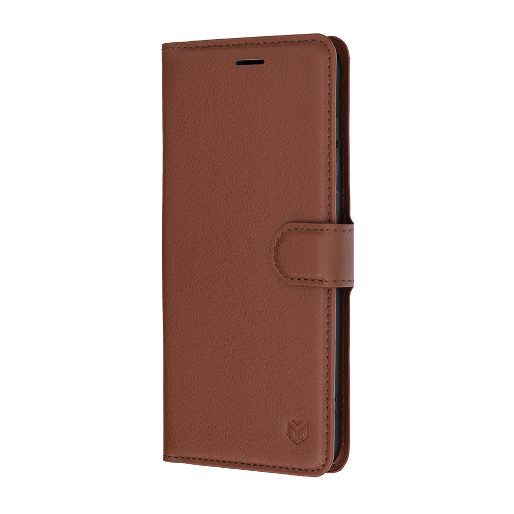 Custodia per Samsung Galaxy S26 FE / S25 FE, Techsuit, Leather Folio, Marrone