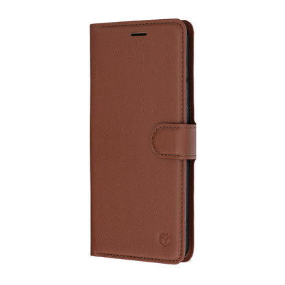 Custodia per Samsung Galaxy S26 FE / S25 FE, Techsuit, Leather Folio, Marrone