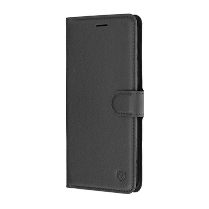 Custodia per Samsung Galaxy S26 FE / S25 FE, Techsuit, Leather Folio, Nera