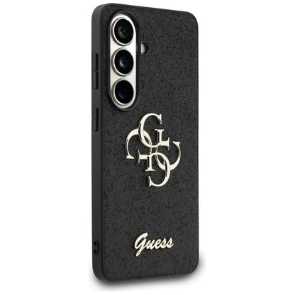 Hülle für Samsung Galaxy S26 S942, Guess, Fixed Glitter Big 4G Metal Frame, Schwarz