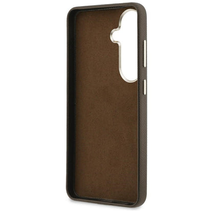 Custodia per Samsung Galaxy S26 Plus S947, Guess, 4G Grained Big and Classic Logo, Marrone