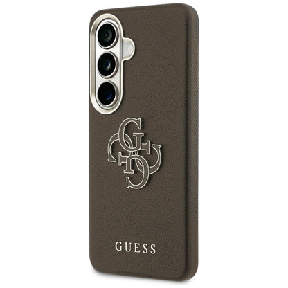 Custodia per Samsung Galaxy S26 Plus S947, Guess, 4G Grained Big and Classic Logo, Marrone