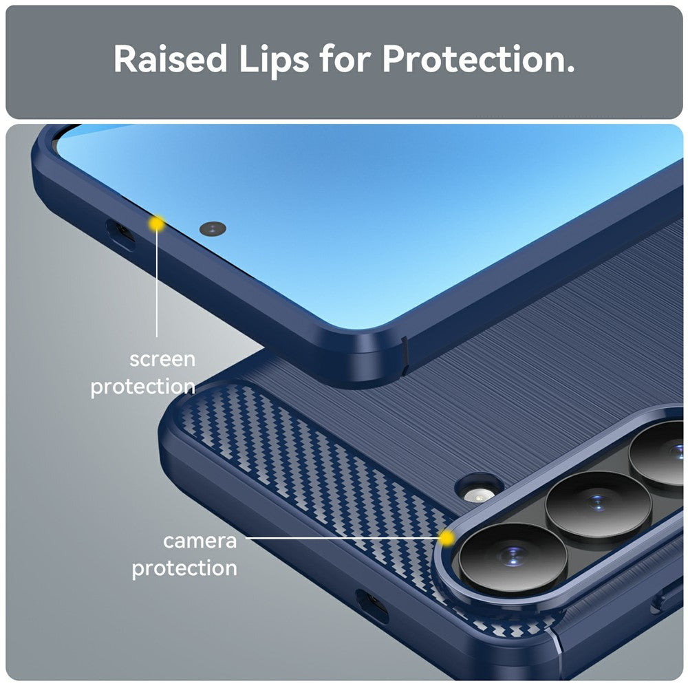 Custodia per Samsung Galaxy S26 Plus, Techsuit, Carbonio, Blu