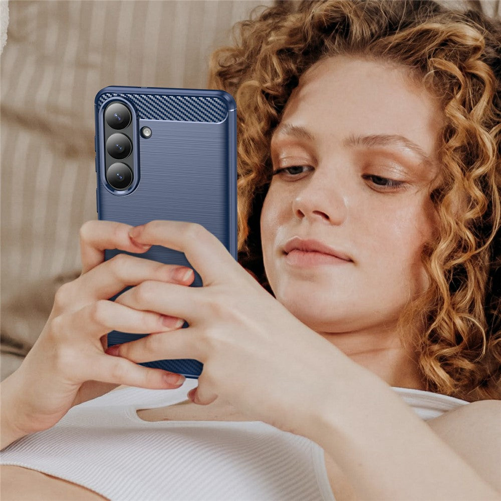 Custodia per Samsung Galaxy S26 Plus, Techsuit, Carbonio, Blu