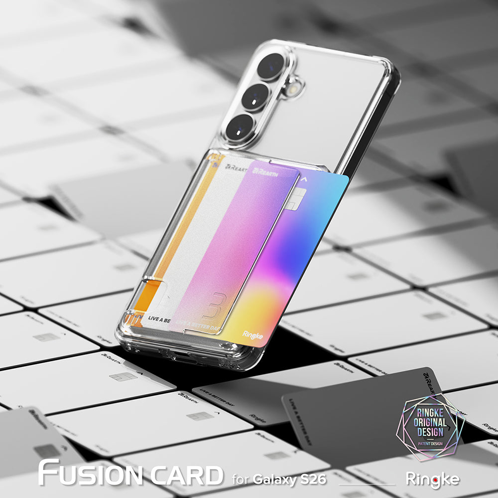 Custodia per Samsung Galaxy S26 S942, Ringke, Fusion Card, Trasparente
