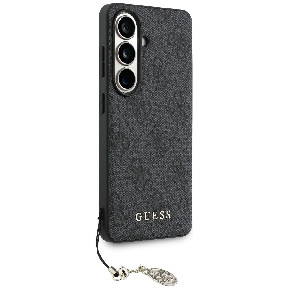 Étui pour Samsung Galaxy S26 S942, Guess, 4G Classic Logo Charm, Noir