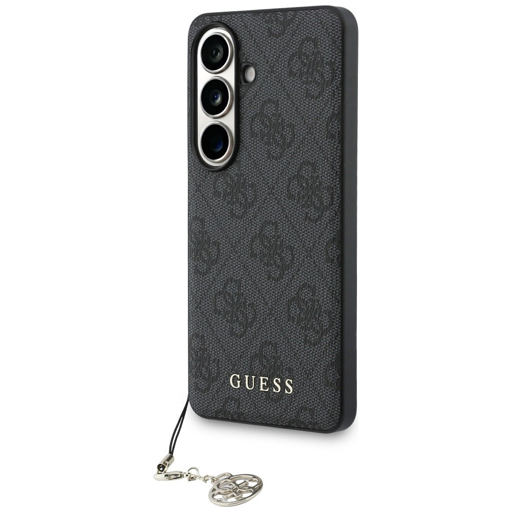 Étui pour Samsung Galaxy S26 S942, Guess, 4G Classic Logo Charm, Noir
