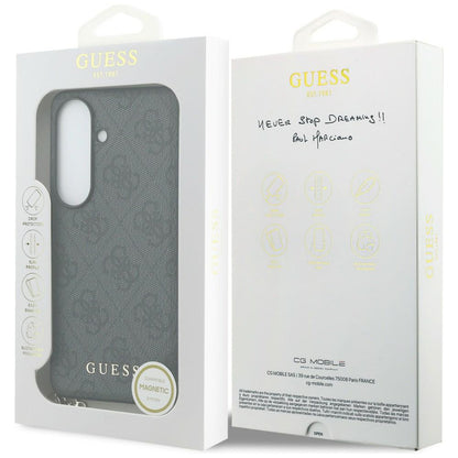 Étui pour Samsung Galaxy S26 S942, Guess, 4G Classic Logo Charm, Noir