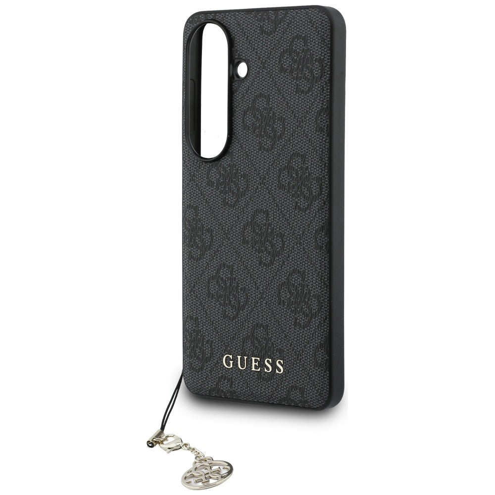 Étui pour Samsung Galaxy S26 S942, Guess, 4G Classic Logo Charm, Noir
